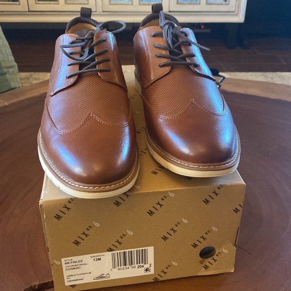 Mix No. 6 Men's Cognac Oxford Shoes/ Size 13M/ NWT - Picture 6 of 7